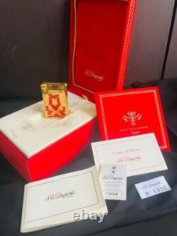 S. T. Dupont Gold/Red Lighter Limited Edition Masquerade Design France