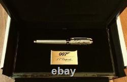 S. T. Dupont James Bond 007 Gold Guilloche Fountain Pen, 410047, New In Box