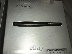 S. T. Dupont James Bond 007 Limited Edition Black PVD Fountain Pen 18 K Gold nib