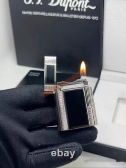 S. T. Dupont L2 Limited Edition Black Silver Inflatable Lighter New in Box