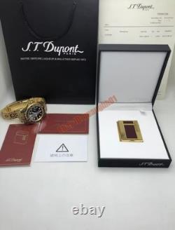 S. T. Dupont L2 Limited Edition Red Gold Inflatable Lighter New in Box