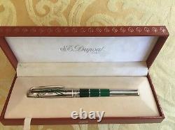 S. T. Dupont Leroy Neiman Limited Edition Rollerball Pen In Original Red Leather