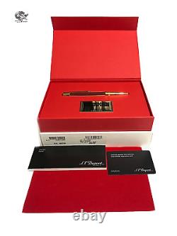 S. T. Dupont Limited Edition 405720 Iron Man Defi Red Gold Trim Ballpoint Pen