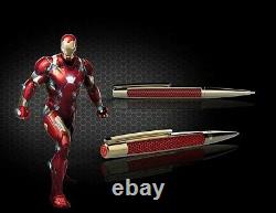 S. T. Dupont Limited Edition 405720 Iron Man Defi Red Gold Trim Ballpoint Pen