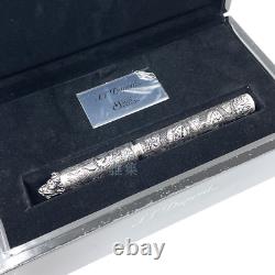 S. T. Dupont Limited Edition 88 Rhodium Dragon 14K Fountain Pen