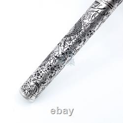 S. T. Dupont Limited Edition 88 Rhodium Dragon 14K Fountain Pen