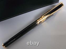 S. T. Dupont Limited Edition Art Nouveau Fountain Pen Black GT 18K M Nib