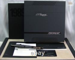 S. T Dupont Limited Edition James Bond Black Pvd Finish Fountain Pen Gorgeouse