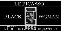 S. T. Dupont Limited Edition Picasso ST016105 Black Natural Lacquer Lighter