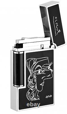 S. T. Dupont Limited Edition Picasso ST016105 Black Natural Lacquer Lighter