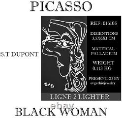 S. T. Dupont Limited Edition Picasso ST016105 Black Natural Lacquer Lighter