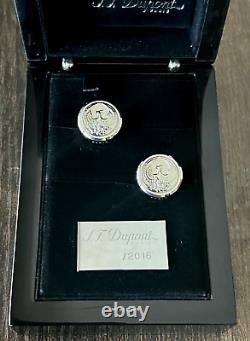 S. T. Dupont Limited Edition, Round Phoenix Cufflinks, 005523, New In Box