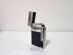 S. T. Dupont Line 2 Limited Edition Black & Silver Double Banner Lighter