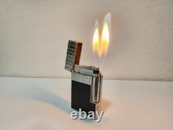 S. T. Dupont Line 2 Limited Edition Black & Silver Double Banner Lighter