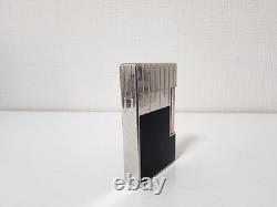 S. T. Dupont Line 2 Limited Edition Black Silver Lighter Used