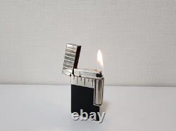 S. T. Dupont Line 2 Limited Edition Black Silver Lighter Used