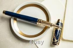 S. T. Dupont Line D Vitruvian Man Blue Limited Edition Fountain Pen (Medium Nib)