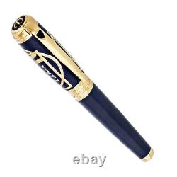 S. T. Dupont Line D Vitruvian Man Blue Limited Edition Fountain Pen (Medium Nib)