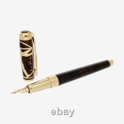 S. T. Dupont Line D Vitruvian Man Brown Limited Edition Fountain Pen (Medium Nib)