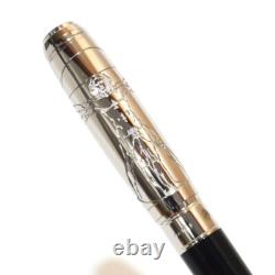 S. T. Dupont Line D Vitruvian Man Premium Fountain Pen Black Limited Edition New