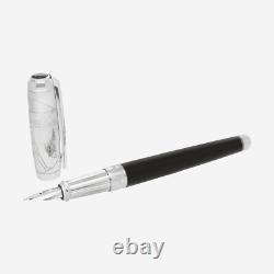 S. T. Dupont Line D Vitruvian Man Premium Fountain Pen Black Limited Edition New