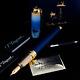 S. T. Dupont Monet Blue And Gold Fountain Pen Limited Edition #0711/1872