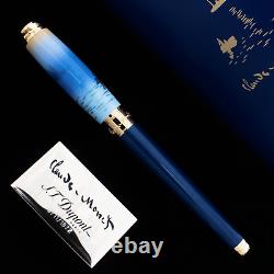 S. T. Dupont Monet Blue and Gold Fountain Pen Limited Edition #0711/1872