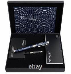 S. T. Dupont NeptuneLE Fountain Pen 18K Gold Nib Blue Laque de Chine