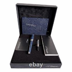 S. T. Dupont NeptuneLE Fountain Pen 18K Gold Nib Blue Laque de Chine