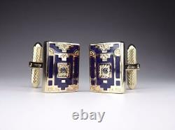 S. T. Dupont Nuevo Mundo Model Cufflinks 046/200 limited Edition Gold/Blue F/S