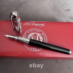 S. T. Dupont Palladium Napoleon Bonaparte Limited Edition Foontain Pen, 18K Gold