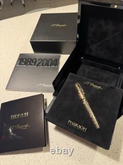 S. T. Dupont Pharaoh Limited Edition 14k Gold Pen NWB 1313/2573