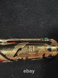 S. T. Dupont Pharaoh Limited Edition 14k Gold Pen NWB 1313/2573