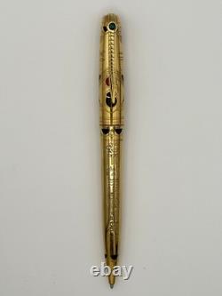 S. T. Dupont Pharaoh Limited Edition Ballpoint Pen LE 354/2575 18K Gold Plate