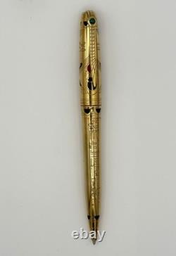 S. T. Dupont Pharaoh Limited Edition Ballpoint Pen LE 354/2575 18K Gold Plate