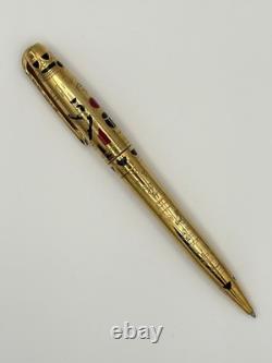 S. T. Dupont Pharaoh Limited Edition Ballpoint Pen LE 354/2575 18K Gold Plate