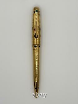 S. T. Dupont Pharaoh Limited Edition Ballpoint Pen LE 354/2575 18K Gold Plate