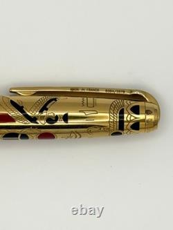 S. T. Dupont Pharaoh Limited Edition Ballpoint Pen LE 354/2575 18K Gold Plate