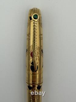 S. T. Dupont Pharaoh Limited Edition Ballpoint Pen LE 354/2575 18K Gold Plate