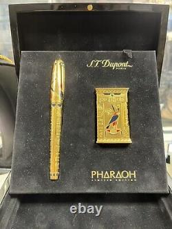 S. T. Dupont Pharaoh Set Limited Edition Fountain Pen and Lighter