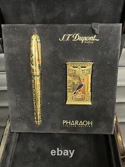 S. T. Dupont Pharaoh Set Limited Edition Fountain Pen and Lighter