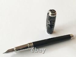 S. T. Dupont Picasso Black Lacquer Fine Fountain Pen, Limited Edition 410046, NIB