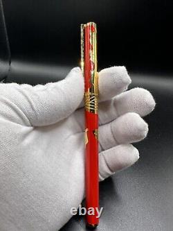 S. T. Dupont Red Teatro Limited Edition Ballpoint Pen Circa 1997