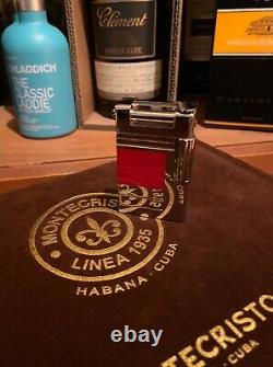 S. T. Dupont Red Urban Abstraction(s) Limited Edition Numbered Palladium Lighter