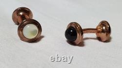 S. T. Dupont Reflection Reversible Cufflinks Shell & Black Limited Edition From Ja