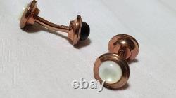 S. T. Dupont Reflection Reversible Cufflinks Shell & Black Limited Edition From Ja