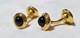 S. T. Dupont Reversible Reflection Stone Cufflinks Gold & Black Limited Edition