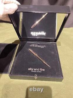 S. T. Dupont Sky and Fire Limited Edition #79/500 Olympio Ballpoint Pen withRubies