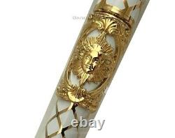 S. T. Dupont Versailles Limited Edition White Lacquer 18 K Gold Nib Fountain Pen