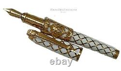 S. T. Dupont Versailles Limited Edition White Lacquer 18 K Gold Nib Fountain Pen